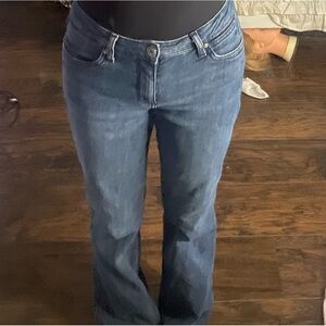 Mid rise bootcutish jeans